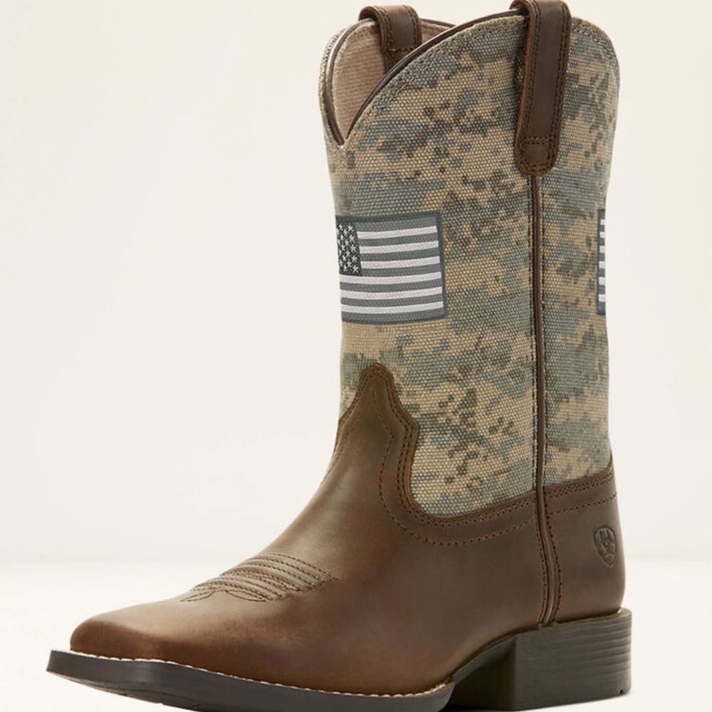Ariat Brown and Camo Western Boots